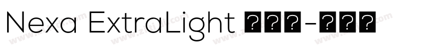 Nexa ExtraLight 超亮体字体转换